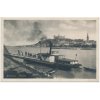 Slovensko, Bratislava, Prievoz, oživená partie s parníkem, cca 1926