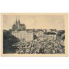 04 - Brno, Zelný trh, pohled na oživené tržiště, cca 1948