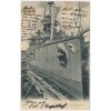 S.M.S. Kaiser Karl VI., oficiální, poštovně použitá pohlednice pancéřového křižníku, 1905