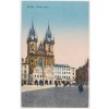 49 - Praha, oživená partie před Týnským kostelem, cca 1925