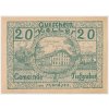 Rakousko, nouzová bankovka 20 h, Tiefgraben, 1920, krásný stav UNC
