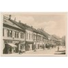 60 - Strakonice, oživené náměstí s obchody, cca 1960