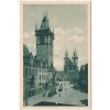 49 - Praha, Staroměstská radnice a Týnský chrám, cca 1940