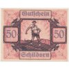 Rakousko, nouzová bankovka 50 h,  Schildorn, 1920, krásný stav UNC