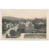 28 - Klatovsko, Sušice na Šumavě, pohled do Tyršovy třídy ze střechy továrny, cca 1928