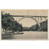 64 - Táborsko, Lázně Bechyně, most, oživená partie na řece, cca 1934