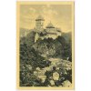 02 - Berounsko, hrad Karlštejn a domy v podhradí, cca 1930
