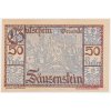 Rakousko, nouzová bankovka 50 h, Säusenstein, 1921, krásný stav UNC