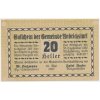 Rakousko, nouzová bankovka 20 h, 1921, krásný stav UNC