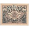 Rakousko, nouzová bankovka 20 h, 1921, krásný stav UNC
