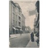 34 - Lounsko, Žatec (Saaz), Erweiterte Stefansgasse, oživená ulice, cca 1915