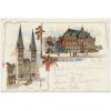 Německo, Bremen (Brémy), 2 - záběrová koláž, Rathaus mit Roland, Dom, cca 1899