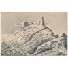 66 - Trutnovsko, Krkonoše, Sněžka, Schneekoppenhäuser mit Wetterwarte, cca 1921