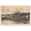 57 - Rychnovsko, Doudleby nad Orlicí, pohled na městys od řeky, cca 1926