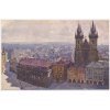 49 - Praha, Staroměstské náměstí s Týnským chrámem, cca 1940