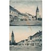 75 - Žďársko, Velké Meziříčí, horní a dolní strana náměstí, cca 1910