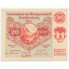 Rakousko, nouzová bankovka 20 h, Senftenberg, 1920, krásný stav UNC