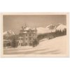 Slovensko, Tatranská Lomnica, Lomnický štít a hotel Praha, cca 1922