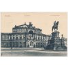 Německo, Dresden, Kgl. Opernhaus, König Johann-Denkmal, cca 1911