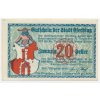 Rakousko, nouzová bankovka 20 h, Eferding, 1919 (!!), krásný stav UNC