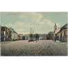 58 - Semilsko, Lomnice nad Popelkou, oživené náměstí, cca 1908