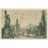 49 - Praha, oživená partie z Karlova mostu, cca 1919