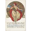 Sokol, VI. slet všesokolský v Praze 1912, oficiální pohlednice, malíř F. Urban