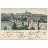 49 - Praha, Karlův most a Hradčany, cca 1904