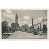 52 - Prostějov, oživené náměstí, cca 1940
