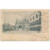 Itálie, Venezia, Basilica di S.Marco e Torre dell' Orologio, cca 1903