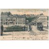 25 - Karlovy Vary, Fischern mit Egerbrücke, oživená partie na mostě, cca 1904