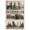 24 - Jindřichohradecko, Třeboň, 8-mi okénková koláž dominant města, 1930