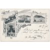 50 - Praha-východ, Stará Boleslav, 4 záběrová koláž, mj. Císařský hostinec..., 1898