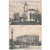 58 - Semilsko, Vysoké nad Jizerou, 2 záběr, kostel, radnice, cca 1914