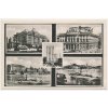 Slovensko, Bratislava, 5-ti okénková koláž, mj. Hotel Carlton, divadlo..., 1949