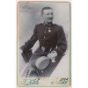 Čechy, portrétové foto důstojníka, atelier Krink, rozměr 10,5x6,5cm, cca 1899, stav 1/1