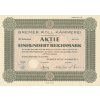 Akcie, Bremer Woll - Kammerei Aktiengesellschaft, 100 Reichsmark, 1942