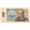 ČSSR, 10 Kčs, 1986, série J 23, neperforovaná, stav UNC