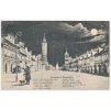 15 - Domažlice, oživené náměstí při měsíčku, cca 1927