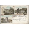 08 - Chebsko, Mariánské Lázně, 3 záběrová litografická koláž, cca 1902