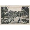 40 - Nymbursko, Poděbrady, oživený lázeňský park, cca 1935
