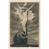 Námětová náboženská pohlednice, Ježíš Kristus na kříži, cca 1940