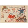 Blahopřejná pohlednice, satira, Srdečné blahopřání, cca 1949
