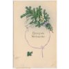 Námětová pohlednice, koláž, "Gesegnete Weihnachten", cca 1917