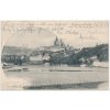 49 - Praha, koláž, Pohled z mostu císaře Františka Josefa, cca 1903