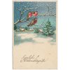 Námětová pohlednice, Herzliche Weihnachtsgrüsse, cca 1935