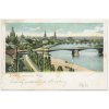 Německo, Drážďany (Dresden), Carolabrücke, cca 1900
