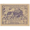Rakousko, nouzová bankovka 50 h, Grünburg, 1920, krásný stav UNC