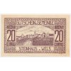 Rakousko, nouzová bankovka 20 h, Steinhaus bei Wels, 1920, krásný stav UNC