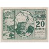 Rakousko, nouzová bankovka 20 h, Zelking, 1920, krásný stav UNC